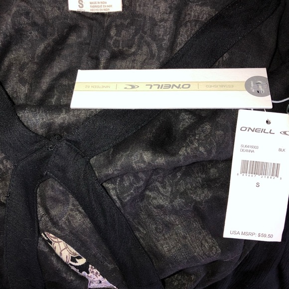 O'Neill Deanna Black White Dress Small NWT - Picture 7 of 8